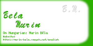 bela murin business card