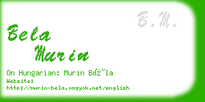 bela murin business card